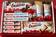 KINDER CHOCOLATE PERSONALISED HAMPER GIFT BOX BUENO SWEET LETTERBOX PRESENT🎁