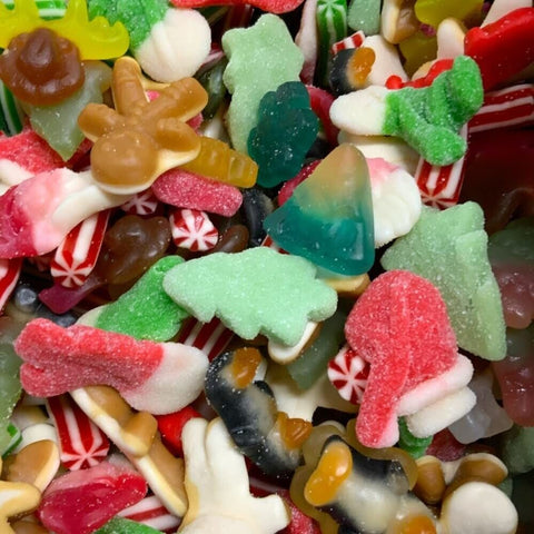 Pick n Mix Christmas Xmas Sweets Traditional Retro Candy Sweet Bag Stock Filler