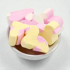 Yellow & Pink Chick Mallows Easter Pick N Mix Marshmallow Retro Party Sweets Bag