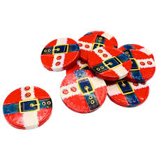 1kg Bag Xmas Large Milk Chocolate Gold Foiled SANTAS BELT COINS Party Favours