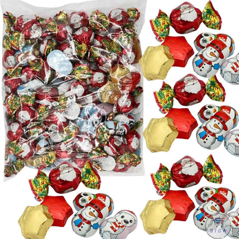 1kg Christmas Chocolate Assortment Party Bag Stocking Filler Favours Xmas Sweets