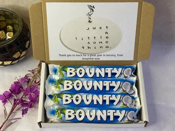 Bounty Coconut Milk Chocolate Personalised Sweets Gift Hamper Present Easter Box