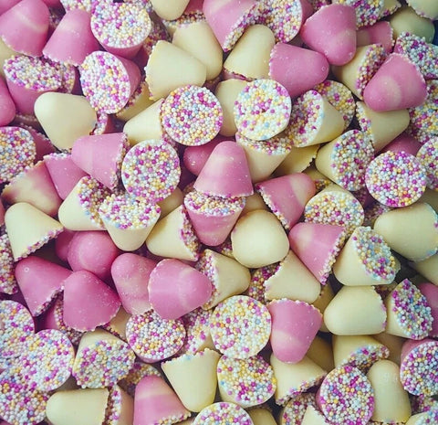 White Chocolate Jazzies Cones – Sprinkle Covered Candy Treats