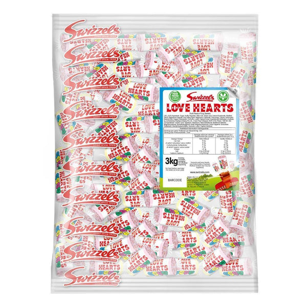 Swizzels Mini LOVE HEARTS Roll Sweets Wedding Favours Retro Party Bag Valentines 3KG