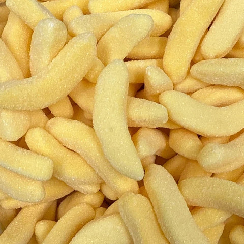 Trolli Mini Foam Sugared Bananas Retro Sweets Candy Pick n Mix Party Favours 1kg Share Bag