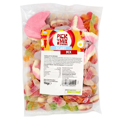 1kg Monster Scary Halloween Sweet Bag Pick n Mix Party Kids Trick Treat Gummy