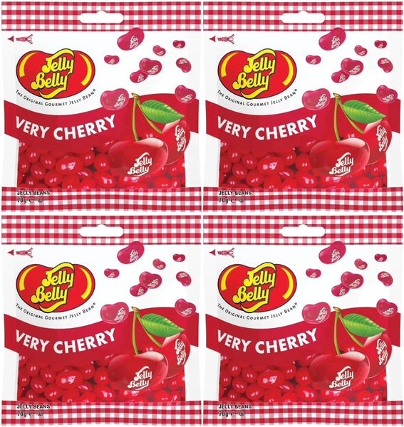 4x Jelly Belly Very Cherry Flavour Jelly Beans 70g Bag American Candy US Sweets