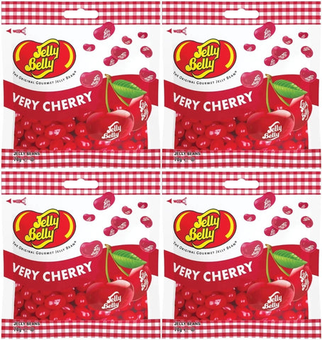 4x Jelly Belly Very Cherry Flavour Jelly Beans 70g Bag American Candy US Sweets