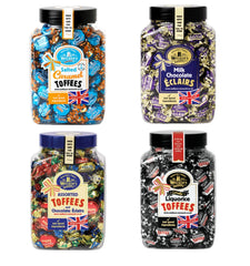 Full Gift Jar Walkers Toffees Chocolate Eclairs Liquorice Caramel 1.25kg Jars