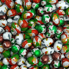 Foiled Christmas Mini Chocolate Eggs – Santa Mix
