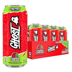 CHERRY LIMEADE | Ghost Energy Cans Drink | Zero Sugar Free - 500ml - USA - VEGAN