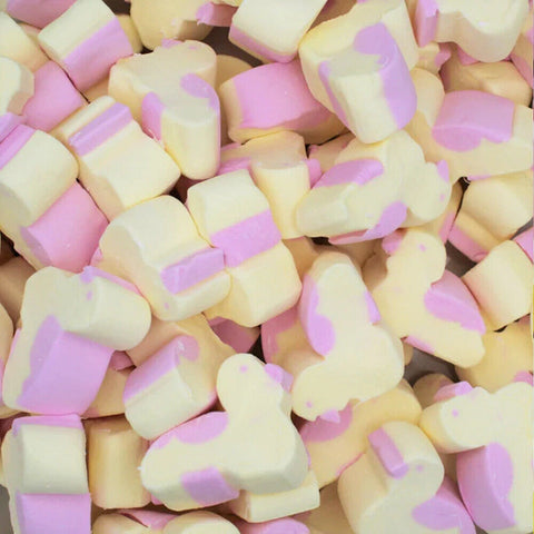 Yellow & Pink Chick Mallows Easter Pick N Mix Marshmallow Retro Party Sweets Bag
