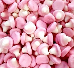 Strawberry Milkshake Mushrooms – Pink & White Foam Sweets