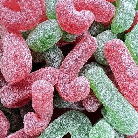 Sour Cherry & Apple Gummy Slices – Fizzy Sugar Coated Jelly Sweets