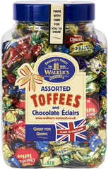 Full Gift Jar Walkers Toffees Chocolate Eclairs Liquorice Caramel 1.25kg Jars