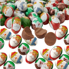 Foiled Christmas Mini Chocolate Eggs – Santa Mix