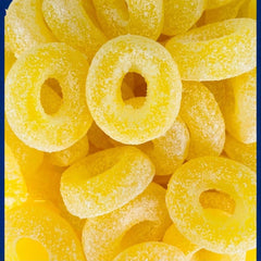 Fizzy Apple, Peach & Pineapple Rings – Sour Sugar-Coated Gummy Candy | Vegan Pick & Mix Sweets