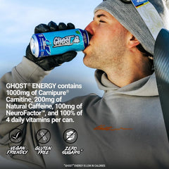 12 x American Ghost Energy Drinks Cans | Zero Sugar Free | 500ml VEGAN US IMPORT