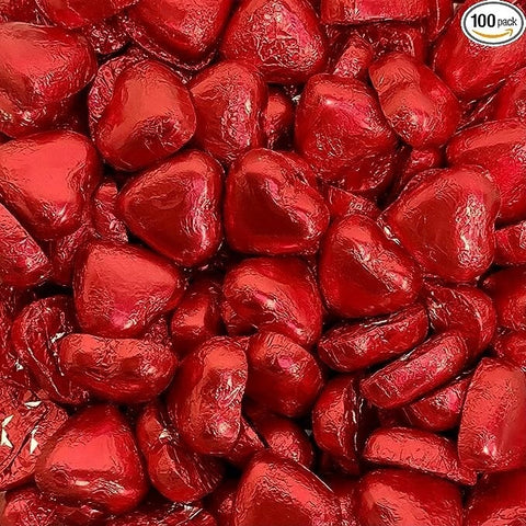1kg Milk Chocolate RED HEARTS Birthdays Weddings Valentines Parties Retro Sweets