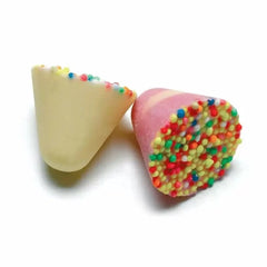 White Chocolate Jazzies Cones – Sprinkle Covered Candy Treats