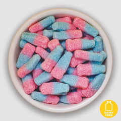 Fizzy Pink and Blue Bottles | Bubblegum Flavour | Pick & Mix | Retro Sweets