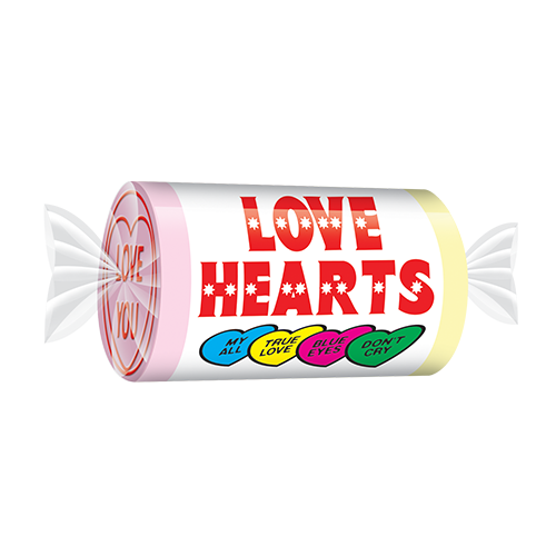 Swizzels Mini LOVE HEARTS Roll Sweets Wedding Favours Retro Party Bag Valentines