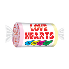 Swizzels Mini LOVE HEARTS Roll Sweets Wedding Favours Retro Party Bag Valentines