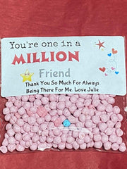 Personalised Million Sweets You're One In a Million Novelty Sweet Gift Mum Dad