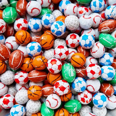 Milk Chocolate Footballs Rugby Golf Sports Balls Basketballs Party Favours Mix