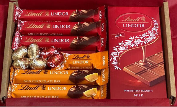 Personalised Lindt Lindor Milk Chocolate Sweet Hamper Gift Box Birthday Present