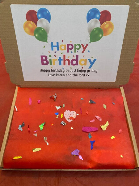 Large Personalised Chocolates Gift Box Sweet Hamper Birthday, Christmas Xmas Box