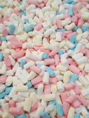 BLUE WHITE PINK MINI MARSHMALLOWS RETRO SWEETS PARTY BAG BABY SHOWER HALAL BAG