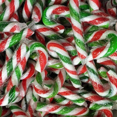 PEPPERMINT MINI CHRISTMAS CANDY CANES X 250 (FULL TUB) XMAS, BULK RETRO SWEETS