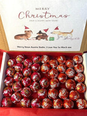 LINDT CHOCOLATE PERSONALISED HAMPER GIFT BOX Christmas Xmas Present Lindor Milk