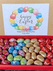 Lindt Lindor Milk Chocolate Easter Mini Eggs Bags Personalised Gifts Box Hamper