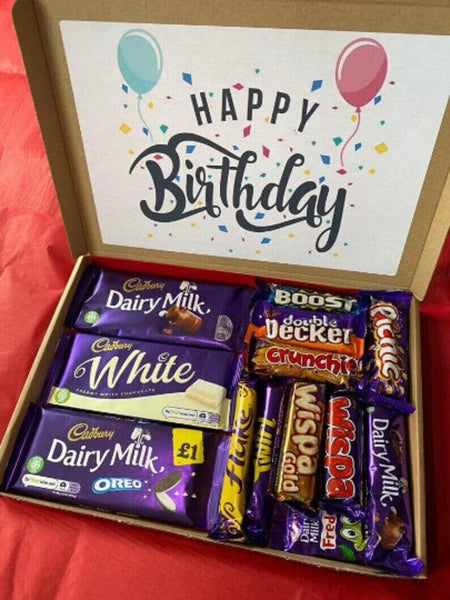 CADBURY CHOCOLATE SWEET PERSONALISED GIFT BOX HAMPER BIRTHDAY PRESENT TREAT GIFT