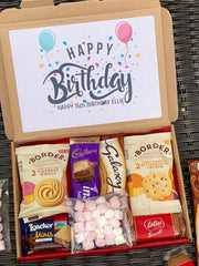 Personalised Hot Chocolate , Border Biscuit, Marshmallow Letterbox Gift Hamper