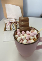 Personalised Hot Chocolate , Border Biscuit, Marshmallow Letterbox Gift Hamper