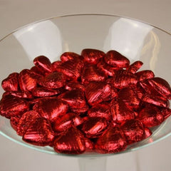 FOIL WRAPPED MILK CHOCOLATE HEARTS CELEBRATION WEDDING PARTY TABLE FAVOURS SWEET