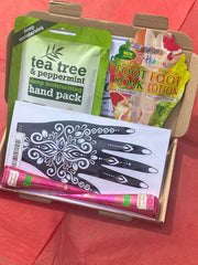 Personalised Self Care & Temporary Henna Tattoo Gift Hamper Box For Her