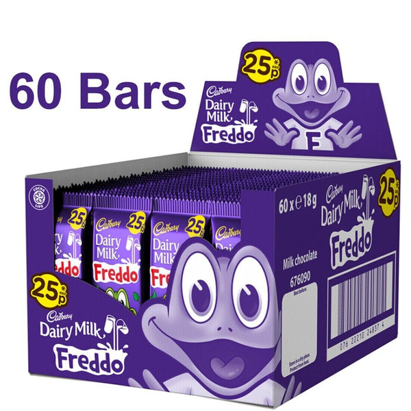 Cadbury Freddo Fredo Box Of 60 x 18g Bars - Milk Chocolate Sweets