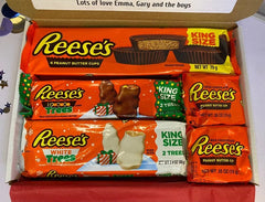 Reeses Mini Treat Gift Box | Handmade Reese's Hamper | Reeces Christmas Chocolate Present | Reeces | Reese's Reeses Peanut Butter Hamper