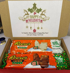 Reeses Mini Treat Gift Box | Handmade Reese's Hamper | Reeces Christmas Chocolate Present | Reeces | Reese's Reeses Peanut Butter Hamper