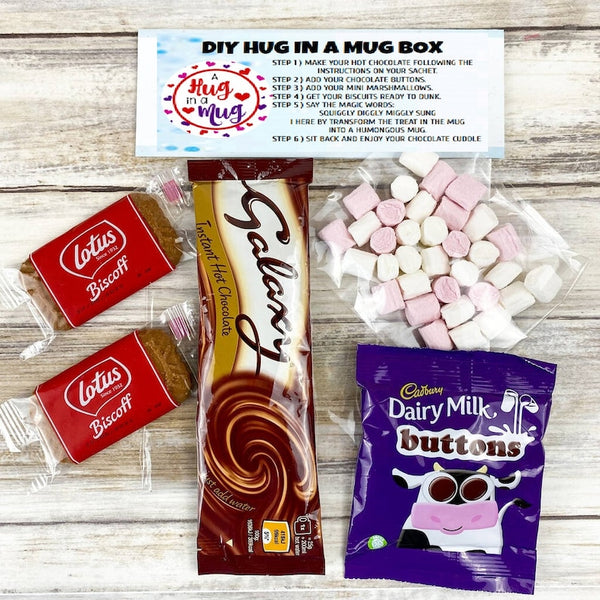 Hug in a Mug | Hot Chocolate Kit | Birthday | Cadburys hot drink | Galaxy | Gift for Her | Gift For Him | Letterbox Gift | Chocolate Gifts