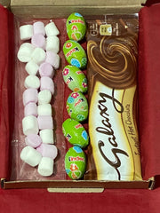 Personalised Hot Chocolate & Eggs Sweet Hamper Gift Box Best Friend Gift Grandchild Gift Easter Egg Gift Birthday Gift For Him Gift For Her