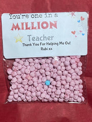 Personalised Million Sweets You're One In a Million Novelty Sweet Gift Mum Dad Boyfriend Girlfriend Teacher Friend