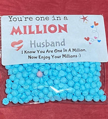 Personalised Million Sweets You're One In a Million Novelty Sweet Gift Mum Dad Boyfriend Girlfriend Teacher Friend