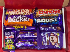 Cadbury Chocolate Hamper Gift Box Sweets Lockdown Survival Kit Treats Movie Night Birthday Party Thank You Hug In A Box Personalised