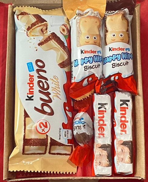 Kinder Chocolate Hamper Selection Box Kinder Bueno Hippo Sweet Gift Box Present PERSONALISED Birthday Love You Mothers Day Gift For Him Her