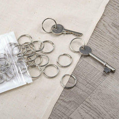 Nickel Split Rings O Rings Double Loop Keyrings Silver Flat Keychain 30mm Stainless Steel Metal Keyring Blanks Nickel Hoop Loop Key Holder